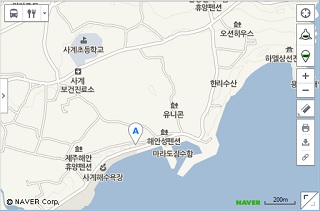 사계 포구에서 서쪽 방향으로 000미터 진행